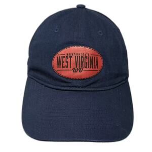 BRG West Virginia WV Mountain State Patch Baseball Cap Blue One Size Cotton Hat